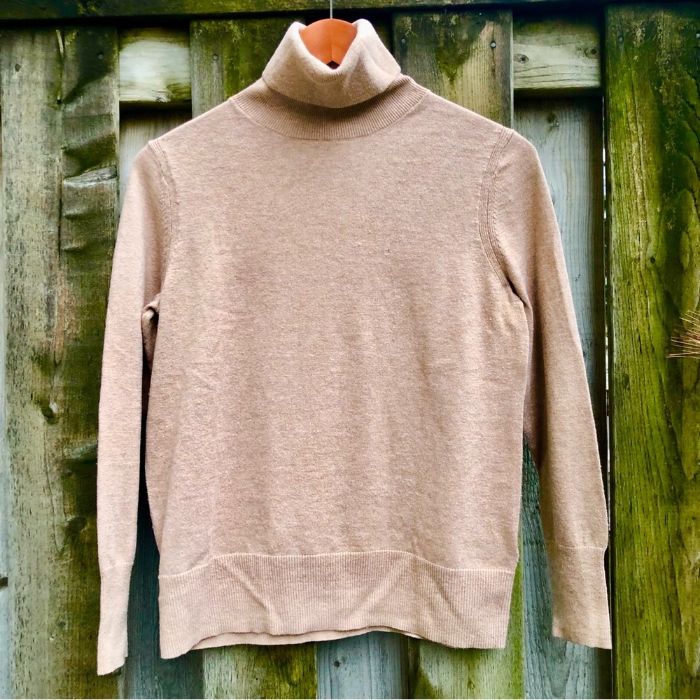 GAP Cotton Turtle Neck Sweater Camel/Tan Colour